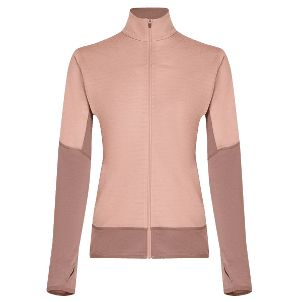 Sweat-shirt Icebreaker Merino Blend 300 RealFleece™ Descender LS Zip Women SUMMIT/BLUSH/CB