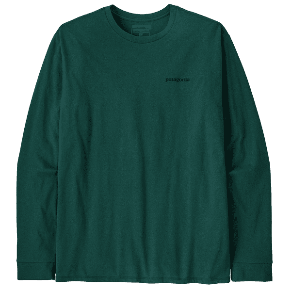 T-shirt a manches longues Patagonia Long-Sleeved P-6 Logo Responsibili-Tee Men Cascade Green