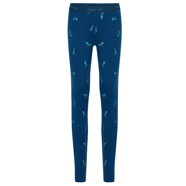 Leggings Icebreaker Merino 200 Oasis Leggings Snow Day Kids ATLANTIS/TOPAZ/AOP