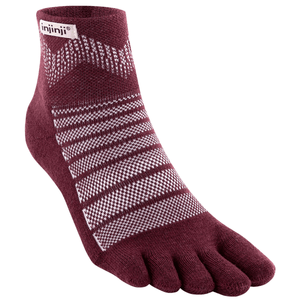 Chaussettes Injinji Outdoor Midweight Mini-Crew Wool GARNET