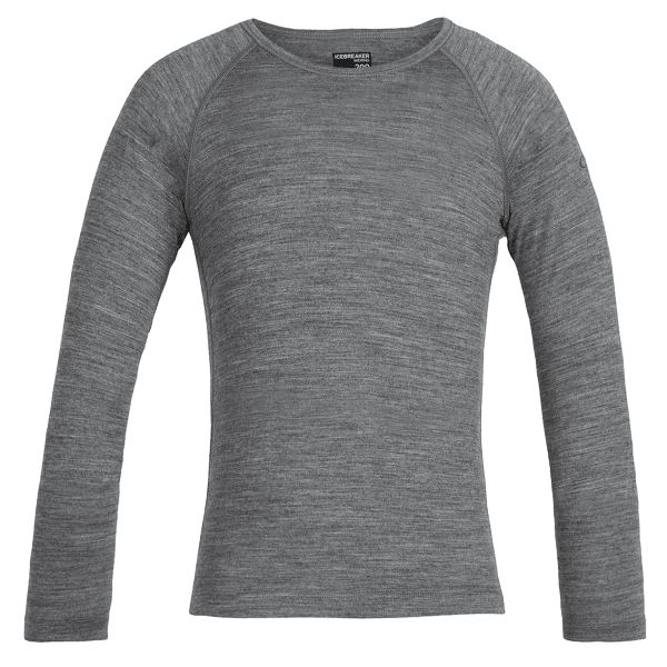 T-shirt a manches longues Icebreaker Oasis LS Crewe Kids Gritstone HTHR
