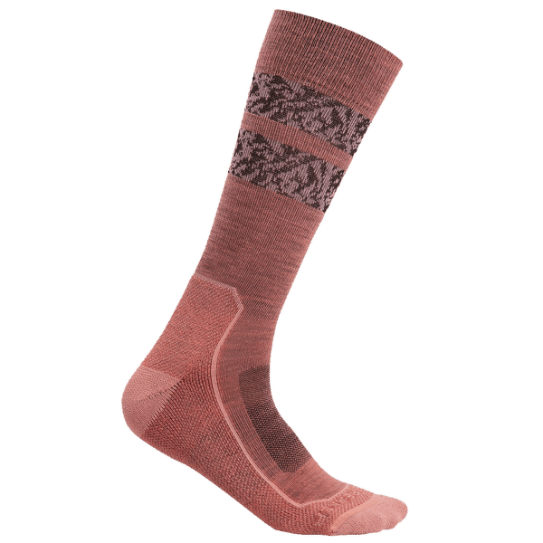 Chaussettes Icebreaker Hike+ Light Crew Natural Summit Women TANG/GLOW/BLACK