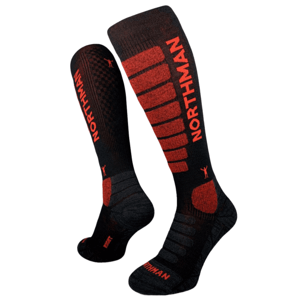 Chaussettes hauteur genou Northman Ski Compress Merino 21 93_černá