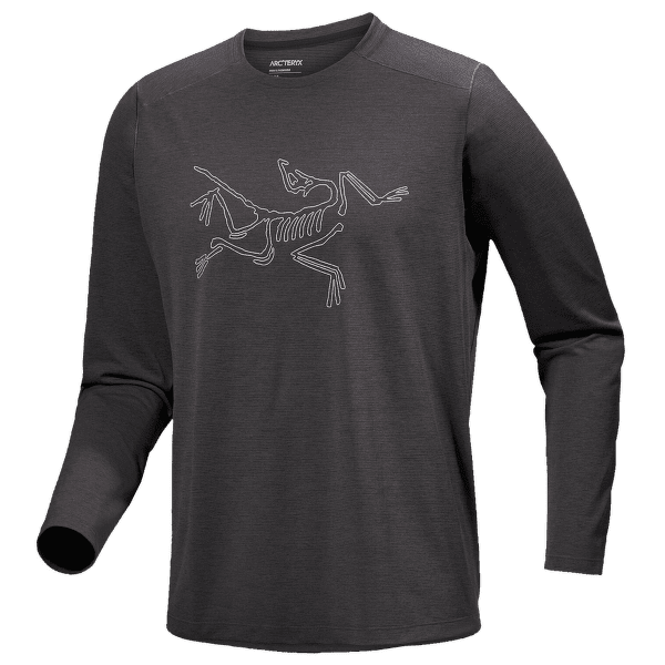 T-shirt a manches longues Arcteryx Cormac Logo LS Men Black Heather / Solitude
