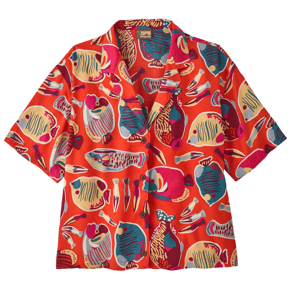 Chemises a manches courtes Patagonia Tidal Threads Shirt Wrasse: Pollinator Orange