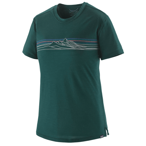 T-shirt a manches courtes Patagonia Cap Cool Merino Graphic Shirt Women Strata Stripe: Cascade Green