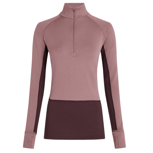 T-shirt a manches longues Icebreaker Merino 260 ZoneKnit™ LS Half Zip Women JAVA/SUMMIT/CB