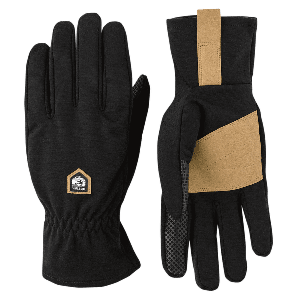 Gants Hestra Merino Windwool Liner - 5 finger Svart