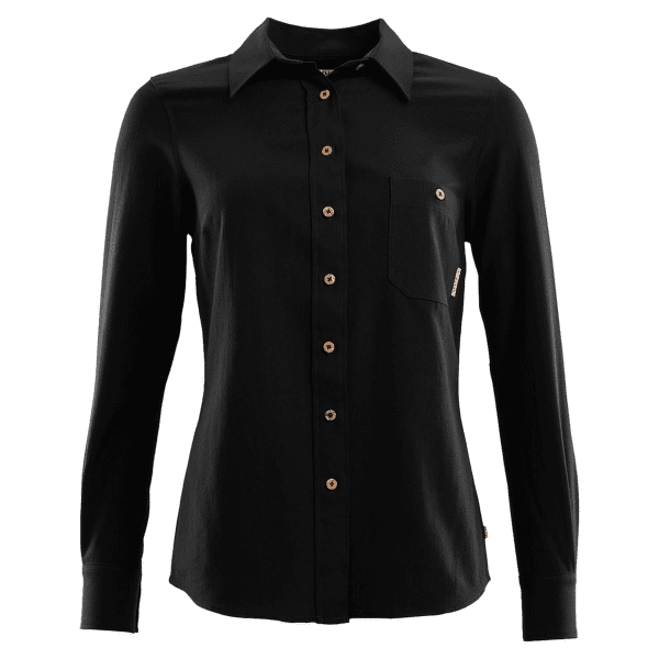 T-shirt a manches courtes Aclima LeisureWool Woven Wool Shirt Women Jet Black