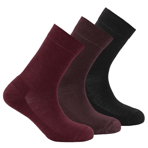 Chaussettes Devold Daily Merino Medium Sock 3PK Women 740A Beetroot