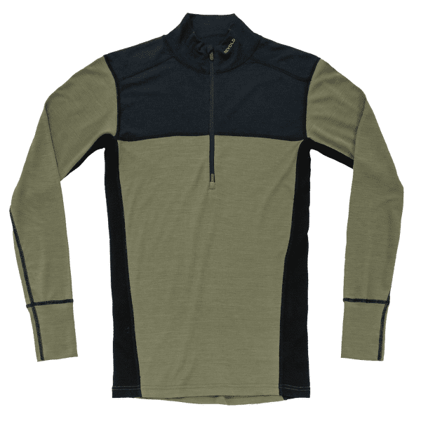 T-shirt a manches longues Devold Lauparen Merino 190 Zip Neck Men 284A INK/LICHEN/BLACK