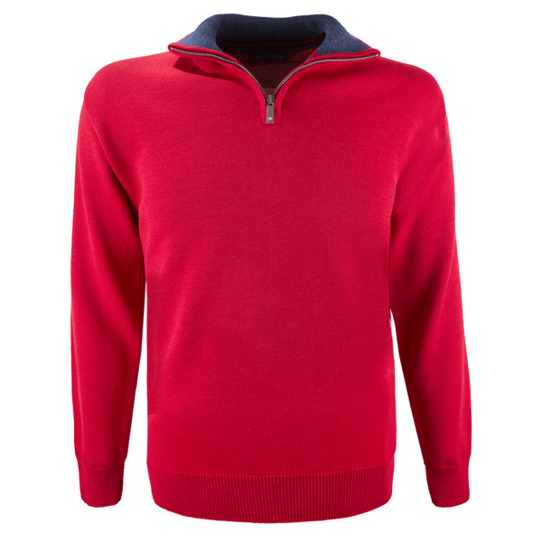 Pull (fermeture 3/4) Kama Sweater 4105 red