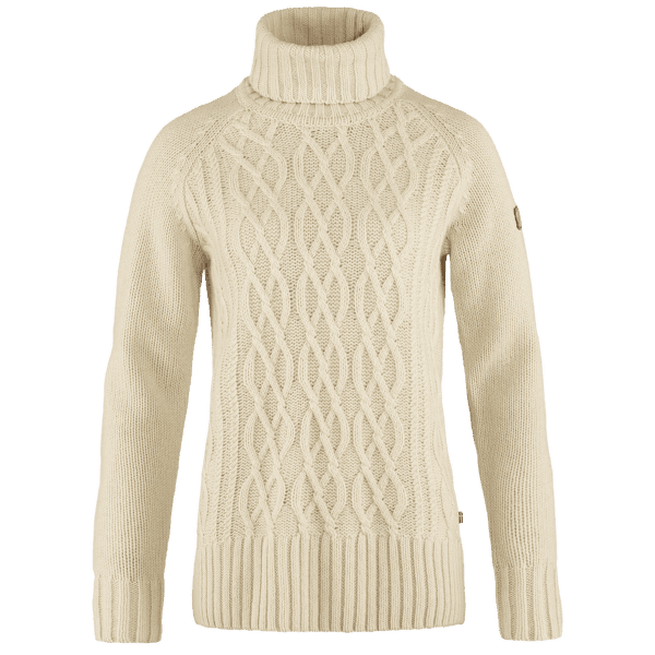 Pull Fjällräven Övik Cable Knit Roller Neck Women Chalk White