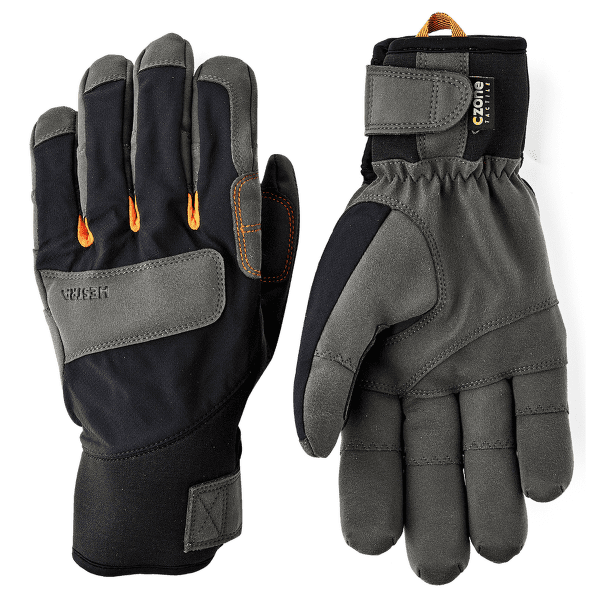 Gants Hestra Ergo Grip Delta HDry - 5 finger Black / Dark grey