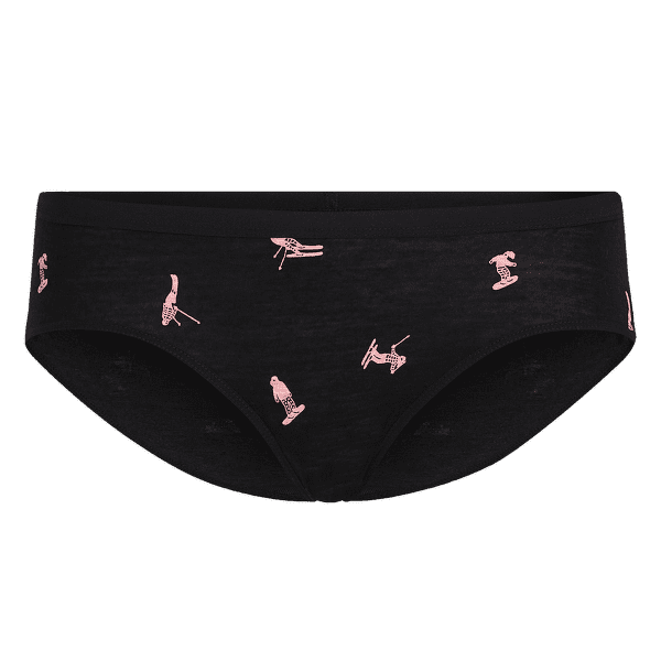 Culottes Icebreaker Merino 150 Siren Hipkini Snow Day Women BLACK/ACID PINK/AOP