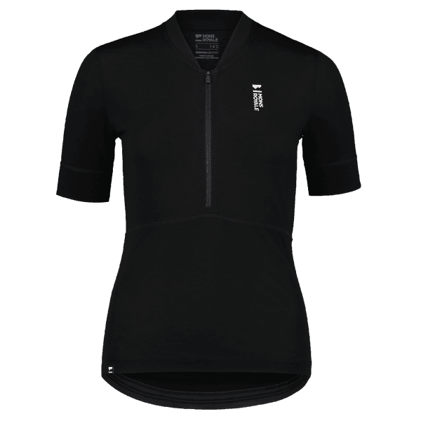 T-shirt a manches courtes Mons Royale Cadence Half Zip Women Black