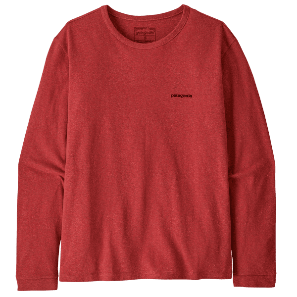 T-shirt a manches longues Patagonia Long-Sleeved P-6 Logo Women Potters Red