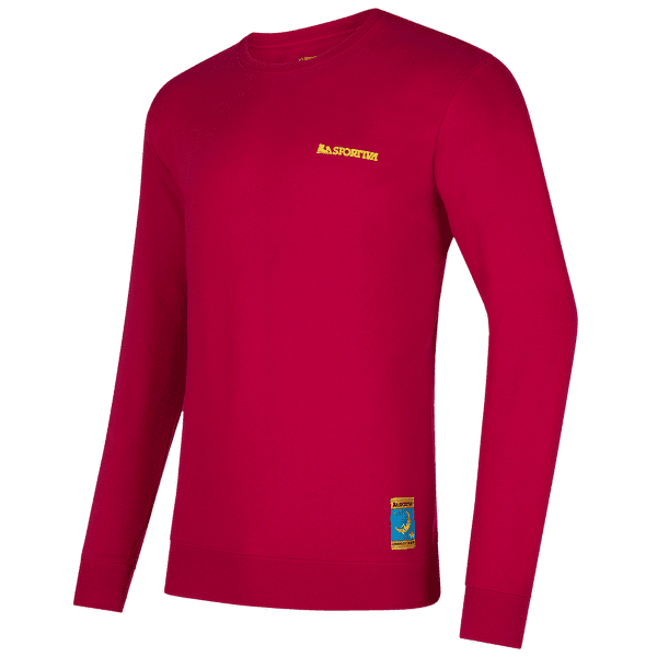 T-shirt a manches longues La Sportiva CLIMBING ON THE MOON Sweatshirt Men Fucsia/Giallo