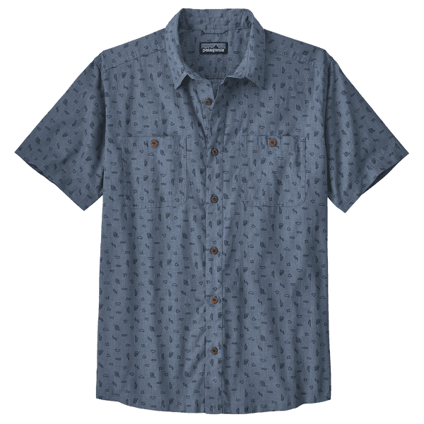 Chemises a manches courtes Patagonia Back Step Shirt Men Tiny Islands: Utility Blue