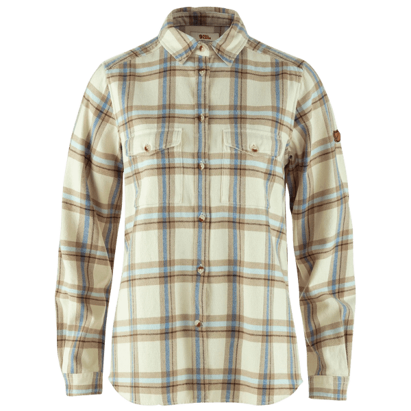 Chemises a manches longues Fjällräven Övik Heavy Flannel Shirt Women Chalk White-Fossil