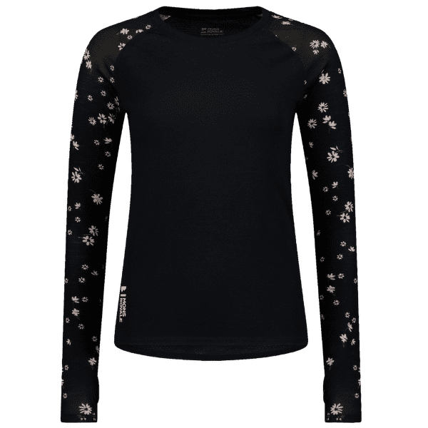 T-shirt a manches longues Mons Royale Bella Merino Air-Con LS Women Black Daisy