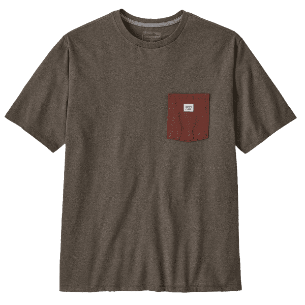 T-shirt a manches courtes Patagonia Shop Sticker Pocket Responsibili-Tee Men Marlow Brown