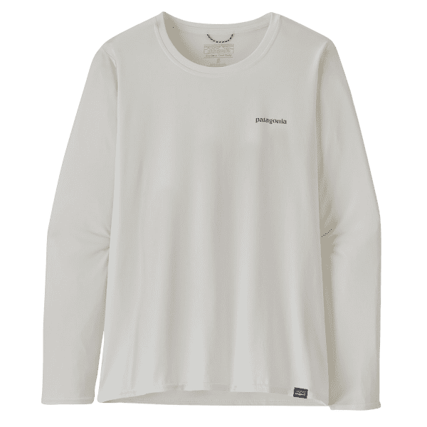 T-shirt a manches longues Patagonia Cap Cool Daily Graphic Shirt Waters Long Sleeve Women Boardshort Logo Light Plume Grey: White