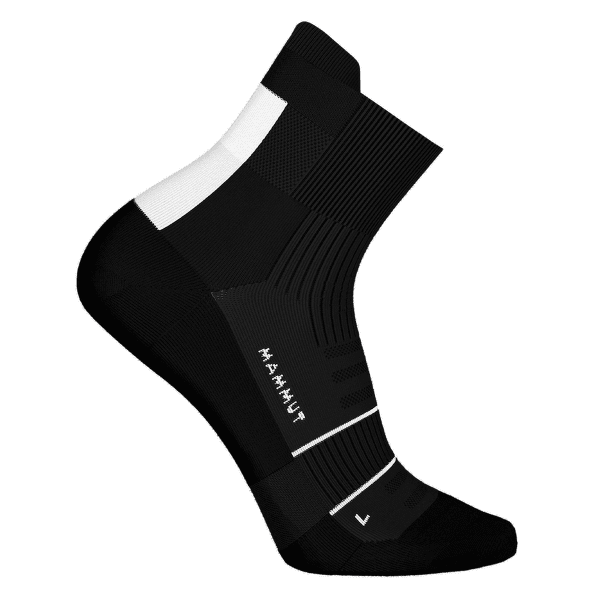Chaussettes Mammut Mountain Running Lightweight Merino Quarter Socks black-white 0047