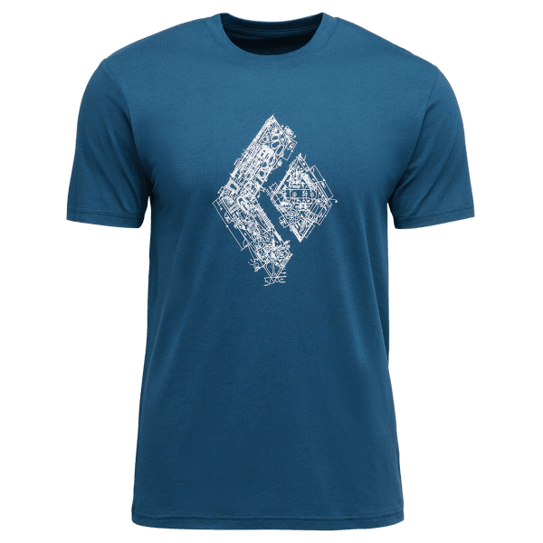 T-shirt a manches courtes Black Diamond Engineered Diamond SS Tee Men Indigo