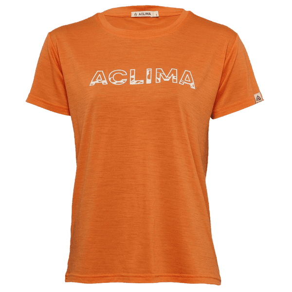 T-shirt a manches courtes Aclima LightWool Tee Logo Women Orange Tiger