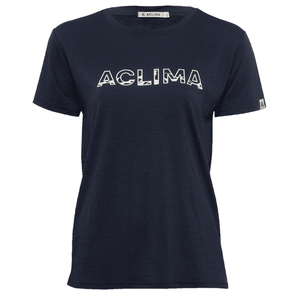 T-shirt a manches courtes Aclima LightWool Tee Logo Women Navy Blazer