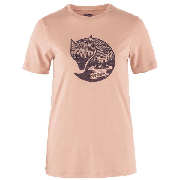T-shirt a manches courtes Fjällräven Abisko Wool Fox SS Women Chalk Rose-Port