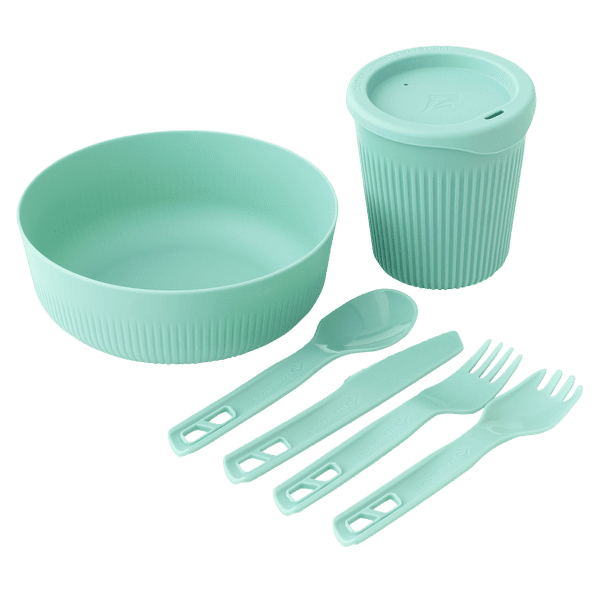 Ensemble Sea to Summit Passage Dinnerware Set - [1P] [6 Piece] Aqua Sea Blue