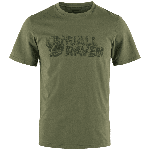 T-shirt a manches courtes Fjällräven Lush Logo T-Shirt Men Laurel Green