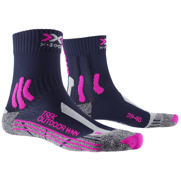 Chaussettes X-Bionic X-Socks Trek Outdoor Women MIDNIGHT BLUE/PINK/LT GREY MELANGE