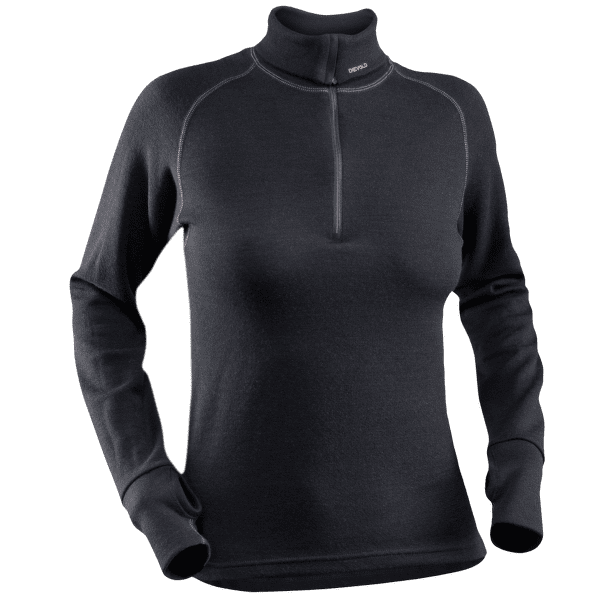 T-shirt a manches longues Devold Expedition Zip Neck Woman 950 BLACK