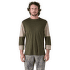 T-shirt a manches courtes Patagonia Merino 3/4 Sleeve Bike Jersey Men Pine Needle Green