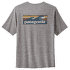 T-shirt a manches courtes Patagonia Cap Cool Daily Graphic Shirt - Waters Boardshort Logo Abalone Blue: Feather Grey