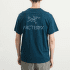 T-shirt a manches courtes Arcteryx Kragg SL Cotton Bird Word SS Men Nightscape / Lt Night