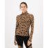 T-shirt a manches longues Mons Royale Cascade Merino Base Layer Mock Neck Long Sleeve Women Aoraki Lily Toffee