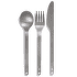 Ensemble Hydro Flask FLATWARE SET STAINLESS / POUCH RAIN 001 Black