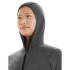 Pull Icebreaker Descender LS Zip Hood Women Jet HTHR/Black