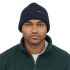 Casquettes Patagonia Fishermans Rolled Beanie Contrast Stripe: Black