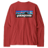 T-shirt a manches longues Patagonia Long-Sleeved P-6 Logo Women Potters Red