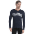 T-shirt a manches longues Icebreaker Merino 200 Oasis LS Crewe Men Midnight Navy