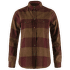 Chemises a manches longues Fjällräven Canada Shirt LS Women Autumn Leaf-Bordeaux Red