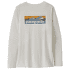 T-shirt a manches longues Patagonia Cap Cool Daily Graphic Shirt Waters Long Sleeve Women Boardshort Logo Light Plume Grey: White